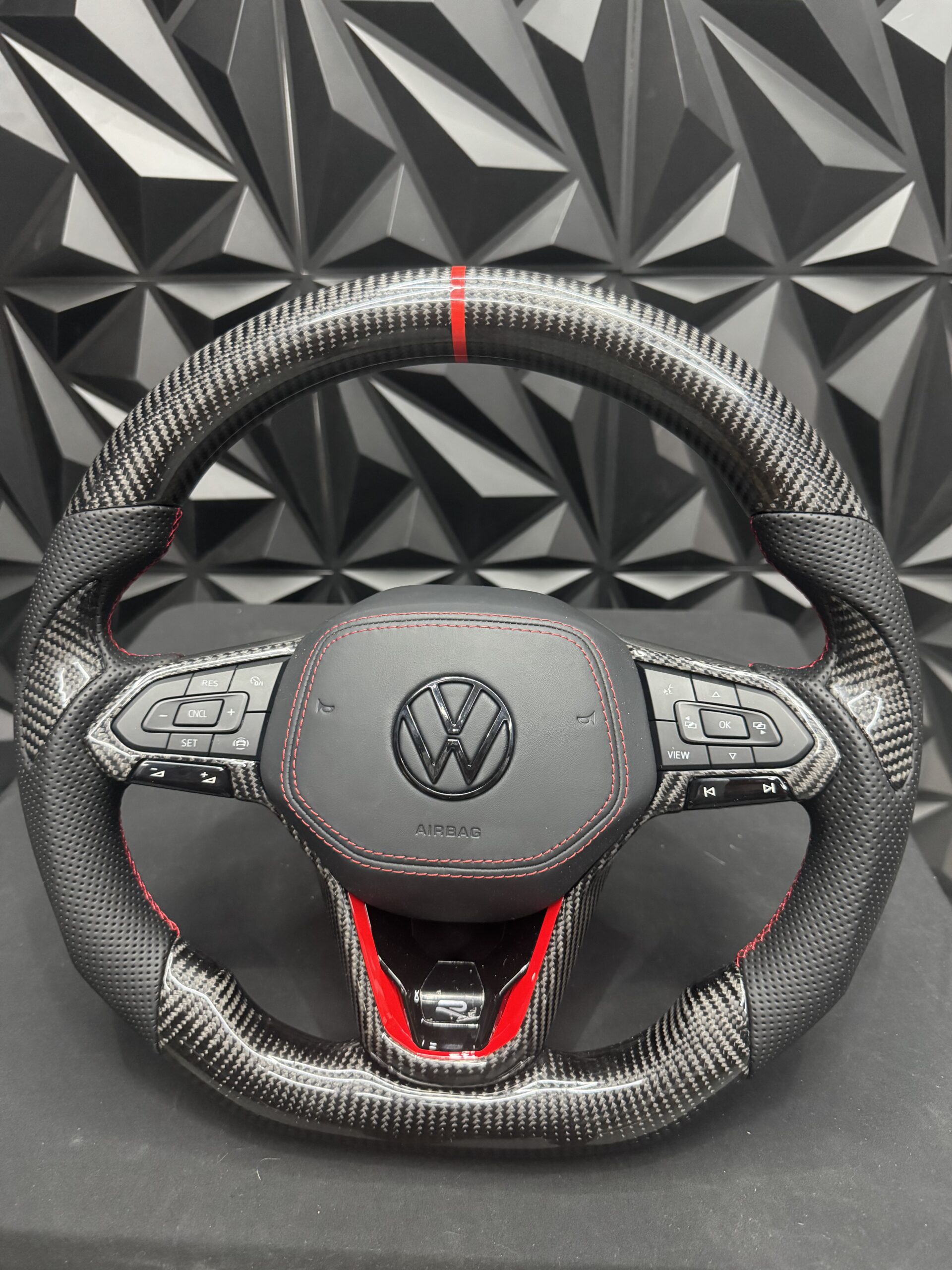 Volante Volkswagen carbono rojo cambio manual Travel Assist